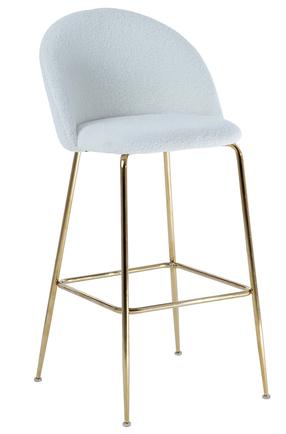 Bāra krēsls Home4you Beetle 10397, zelta krās./balta krās., 54 cm x 52 cm x 105 cm