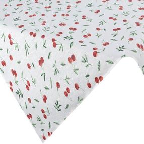 Staltiesė kvadratinė Cherry, balta sp./raudona sp./žalia sp., 85 x 85 cm