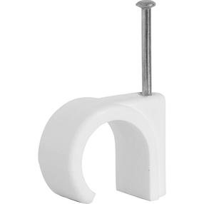 Kabeļu turētājs Baltplast, 4 - 6 mm, balta krās., 25 gab.