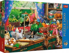 Pusle Trefl Tea Time Troublemaker Kittens 10839, 48 cm x 68.3 cm, 1000 tk, mitmevärviline