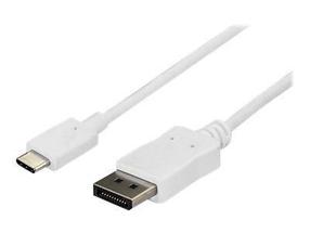 Vads StarTech USB C To DisplayPort 1.2 USB Type-C, Displayport 1.2 male, 1.8 m, balta krās.