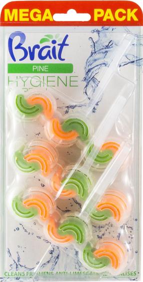WC valiklis - gaiviklis Brait Hygiene Pine, 45 g, 3 vnt.