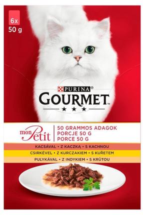 Šlapias kačių maistas Purina Gourmet Mon Petit Poultry Mix, vištiena/kalakutiena/antiena, 0.05 kg, 6 vnt.