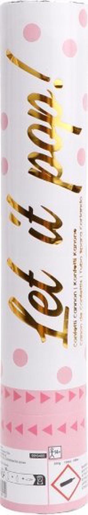 Konfetti Amscan Let It Pop, roosa v., 28 cm