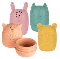 Vonios žaislas Canpol Babies Silicone, įvairių spalvų, 4 vnt.