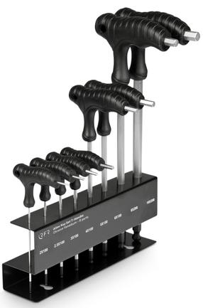 Instrumentas Cube Allen Key Set T-Form 40404, plienas, sidabro sp./juoda sp., 8 vnt.