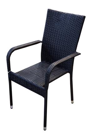 Lauko kėdė Besk Rotang, juoda, 62 cm x 57 cm x 82 cm