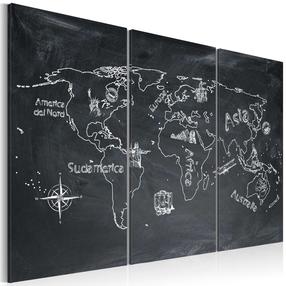 Kamštinė reprodukcija Artgeist Geography lesson PINNWAND217, 90 cm x 60 cm