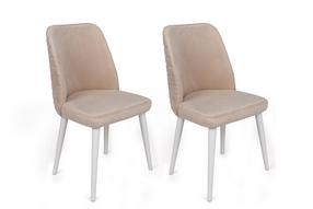 Toolide komplekt Kalune Design Tutku 326 V2 974NMB1689, matt, valge v./kreemjasvalge, 49 cm x 50 cm x 90 cm, 2 tk