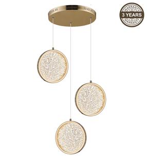 Šviestuvas kabinamas Domoletti Napoli A2378-3, LED, 3000 °K, 3 x 10 W, skaidri sp./aukso sp. / aukso sp.