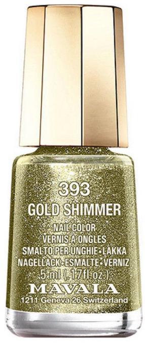 Лак для ногтей Mavala Nail Color 393, gold shimmer цв., 5 мл