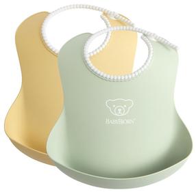 Seilinukas BabyBjorn Soft, powder yellow / powder green, termoplastinis elastomeras (tpe), 4 mėn., 2 vnt.