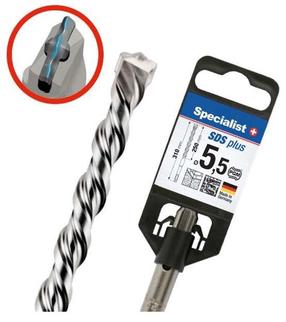 Grąžtas Specialist+ 77-055250, gipskartoniui/betonui/plytelės, sds plus, 5.5 mm x 31 cm