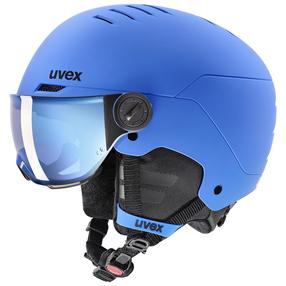 Комплект лыжного шлема и очков Uvex Rocket JR Visor, синий цв., 54-58 см