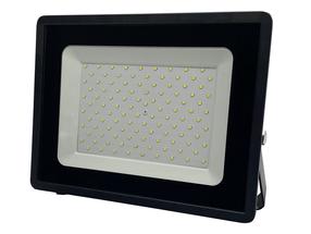 Prožektorius be judesio daviklio, tvirtinamas prie sienos Okko E011EI E013EI, 100 W, 8500 lm, 4000 °K, IP65, juoda sp.