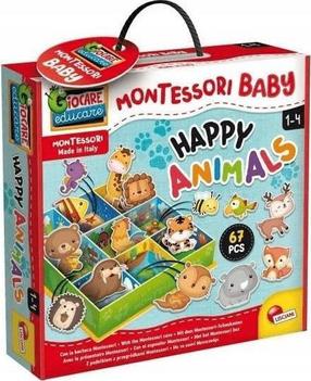 Развивающая игра Lisciani Montessori Baby Happy Animals, многоцветный