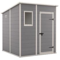 Sodo namelis Keter Manor Pent, 183.5 cm x 185 cm x 200 cm, balta sp./pilka sp.