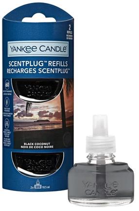 Mājas aromatizētājs, papildināšanai Yankee Candle ScentPlug Electricrefill Black Coconut, 18.5 ml, 2 gab. Melna krās.