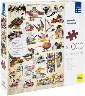 Dėlionė Martinex Mauri Kunnas Hullunkuriset Birds Puzzle, 68 cm x 48 cm, 1000 vnt., įvairių spalvų