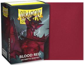 Spēļu karšu futrālis Dragon Shield Standard Sleeves Matte Blood Red Simurag