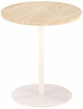 Kavos staliukas Traverso, balta sp./travertine sp., 35 cm x 35 cm x 56 cm