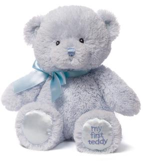 Плюшевая игрушка Gund My First Teddy 60486288, синий цв., 45 см