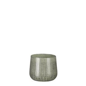 Puķu pods Mica Benson 1071766, metāls, Ø 12 cm, pelēka krās.
