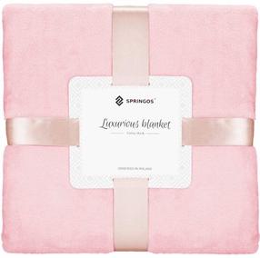Pleed Springos Luxurious Blanket Extra Thick, roosa v., 150 cm x 200 cm