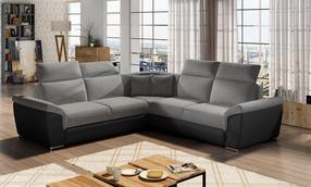Kampinė sofa Federico Sawana 05, Soft 11, juoda sp./tamsiai pilka sp., 268 x 268 cm x 102 cm