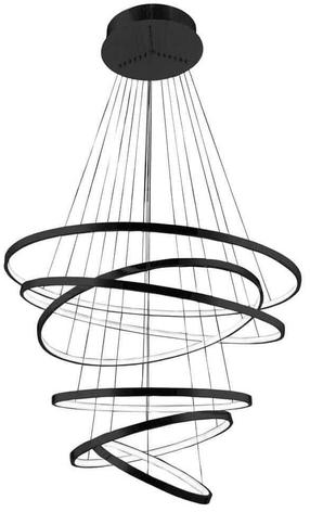 Lampa karināms AZzardo Wheel AZ2923, LED, 3000 °K, 6 x 23.3 W, balta krās. / melna krās.