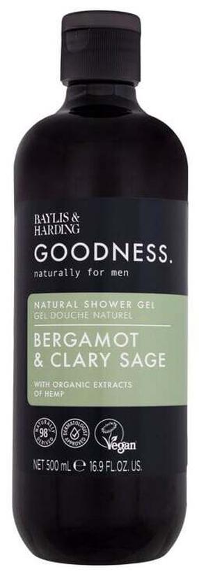 Ķermeņa mazgāšanas želeja vīriešiem Baylis & Harding Goodness Bergamot & Clary Sage, 500 ml