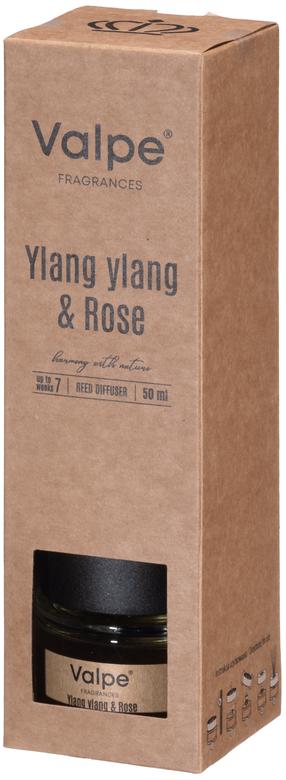 Домашний ароматизатор, ароматические палочки Valpe Ylang ylang And Rosa, 50 мл Прозрачный цв./Черный цв.
