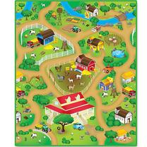 Žaidimų kilimėlis Smily Play Farm SP84513, 120 cm x 100 cm, įvairių spalvų