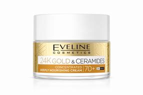 Крем для лица Eveline 24K Gold&Ceramides Deep Nourishing, 50 мл, 70+