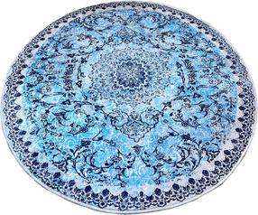 Vannas istabas paklājs Foutastic Raiya 359CHL5190, zila krās./balta krās., 100 cm x 100 cm