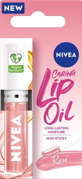 Huulepalsam Nivea Caring Lip Oil, 5.5 ml, rose