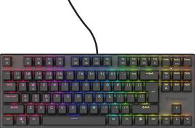Vadu spēļu tastatūra Genesis Thor 303 TKL RGB Outemu Brown, Angļu (US), melna krās.