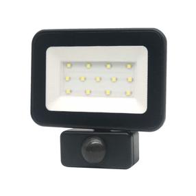 Prožektorius su judesio davikliu, tvirtinamas prie sienos Tope Tama, 10 W, 1200 lm, 4000 °K, IP65, juoda sp.