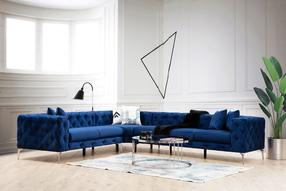 Kampinė sofa Hanah Home Como 569HLN1317, tamsiai mėlyna sp., dešininė, 310 x 270 cm x 73 cm