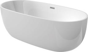 Vann, teisaldatav Deante Alpinia, 170 cm x 80 cm x 58 cm, ovaalne, valge v.