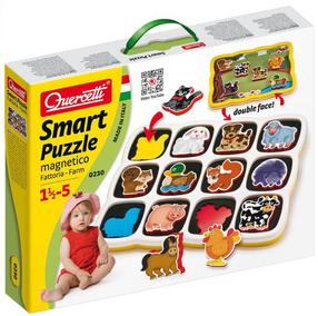 Магнитная игра Quercetti Smart Puzzle, многоцветный