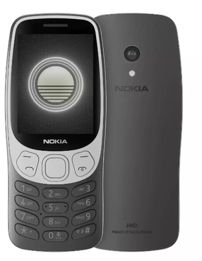 Telefons ar pogām Nokia 3210, 128 MB, melns krās.