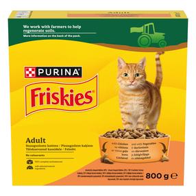 Сухой корм для кошек Friskies, курица/овощи, 0.8 кг