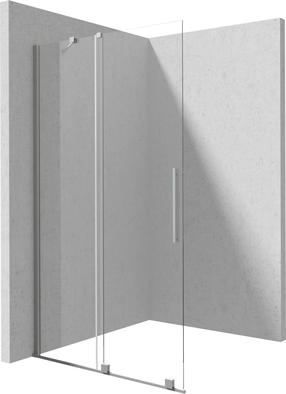 Dušo sienelė Deante Prizma, 140 cm x 195 cm, nerūdijančiojo plieno sp./skaidri sp./skaidrus