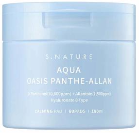 Veido priežiūros priemonė, padeliai S. Nature Aqua Oasis Panthe-Allan Calming, 60 vnt.