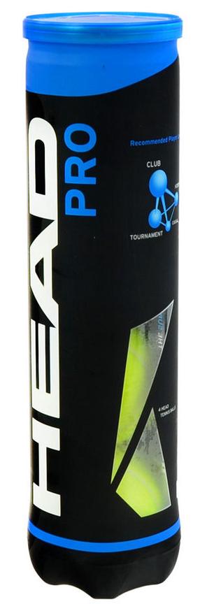Tennisepallide komplekt Head, kollane v., 4 tk