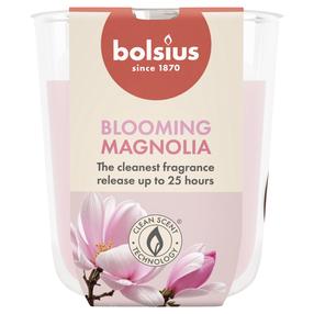 Свеча, ароматическая Bolsius Blooming Magnolia, 25 час, розовый цв.