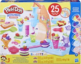 Plastiliini komplekt, koos tarvikutega Hasbro Play-Doh Kitchen Creations Twirl N Serve Ice Cream, mitmevärviline, 454 g