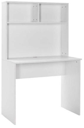 Rakstāmgalds un plaukts Kalune Design CMU-190-BB-1, 90 cm x 52 cm, 148 cm, balta krās.