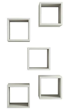 Sieninė lentyna Kalune Design Box 845HCT1613, kreminė sp., 30 cm x 24 cm x 30 cm